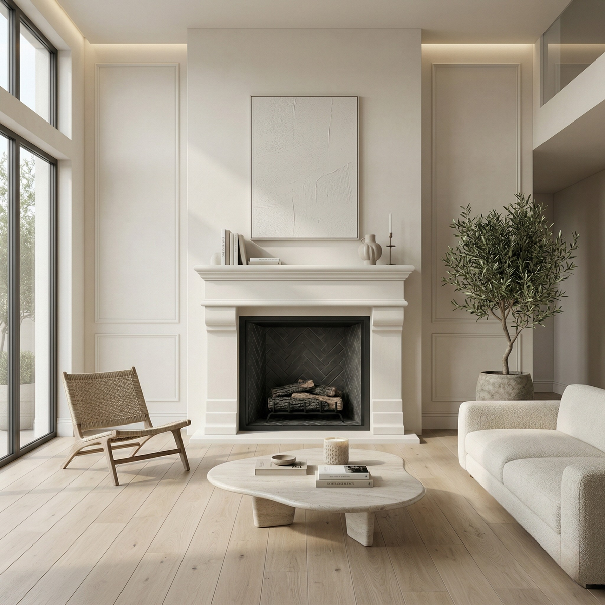 Avalon Cast Stone Fireplace Mantel