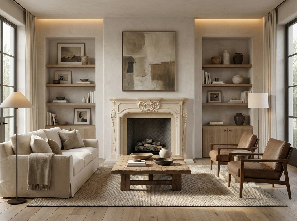 Turan Cast Stone Fireplace Surround
