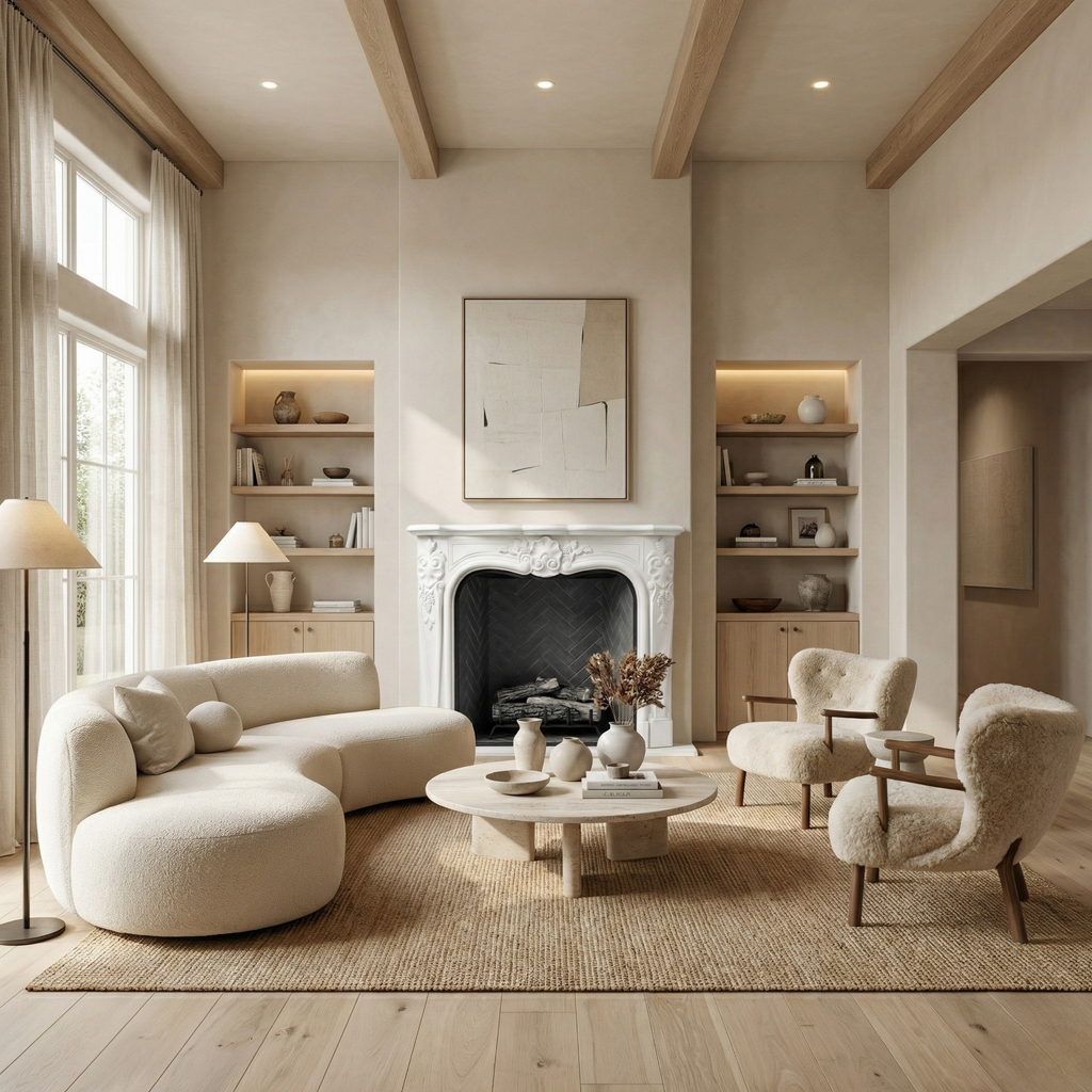 Montecito Cast Stone Fireplace Surround