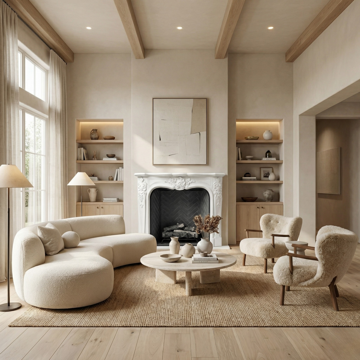 Montecito Cast Stone Fireplace Surround