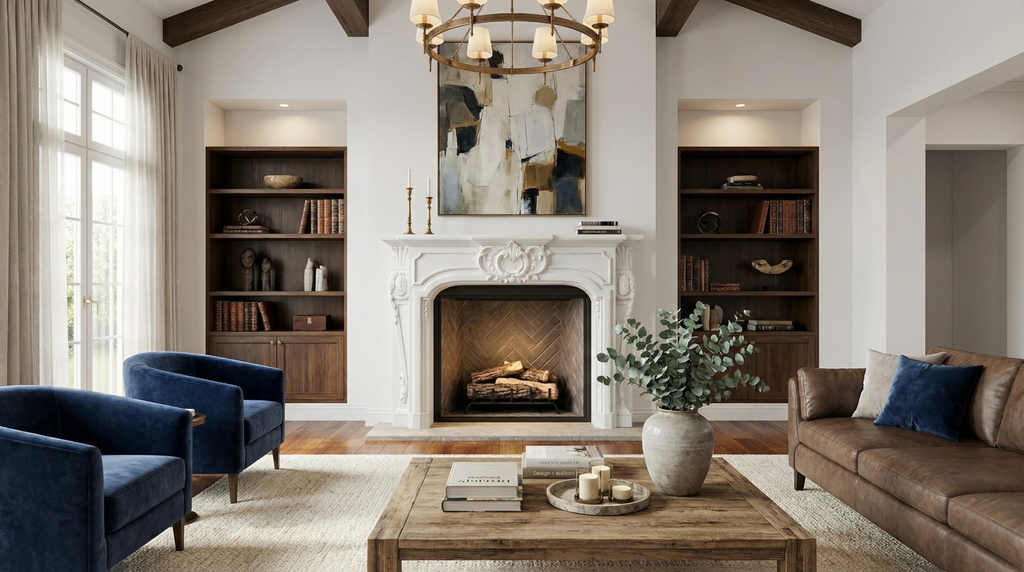 Turan Cast Stone Fireplace Surround